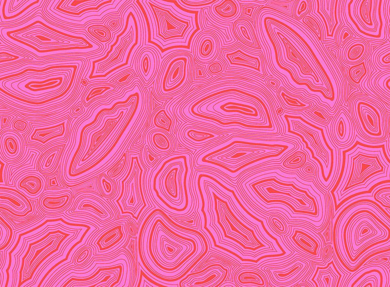 Tula Pink - True Colors - Topografi, rosa