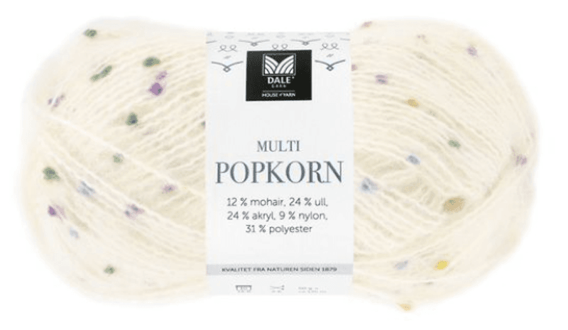 Multi Popkorn 501 Hvit