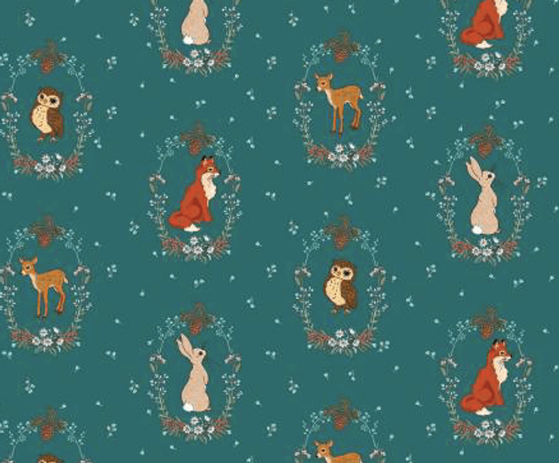Teal Animal Vignettes