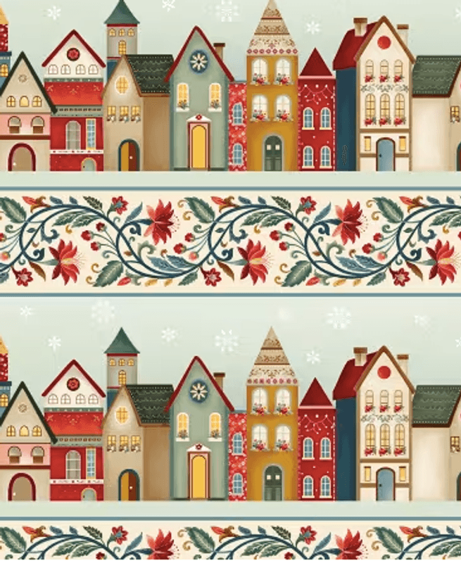 Cream Multi Border Stripe 24 x 44 inches